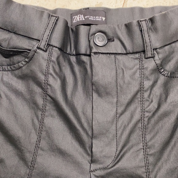 Zara faux leather high waisted pants - Picture 2 of 4